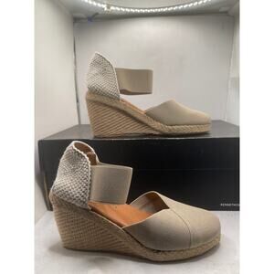 Andre Assous Women's Beige Anouka Wedge Espadrilles Shoes Size 5